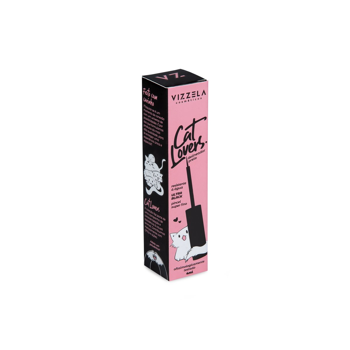 7898640657684 Delineador Cat Lovers - Vizzela - Preto - Imagem 1