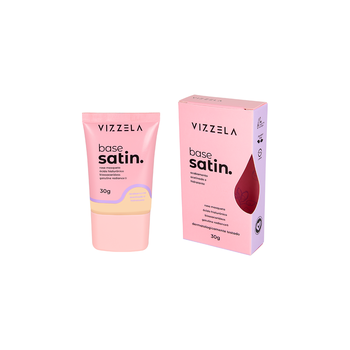 7908517900123 Base Líquida Satin - Vizzela - Cor 03 - Imagem 1