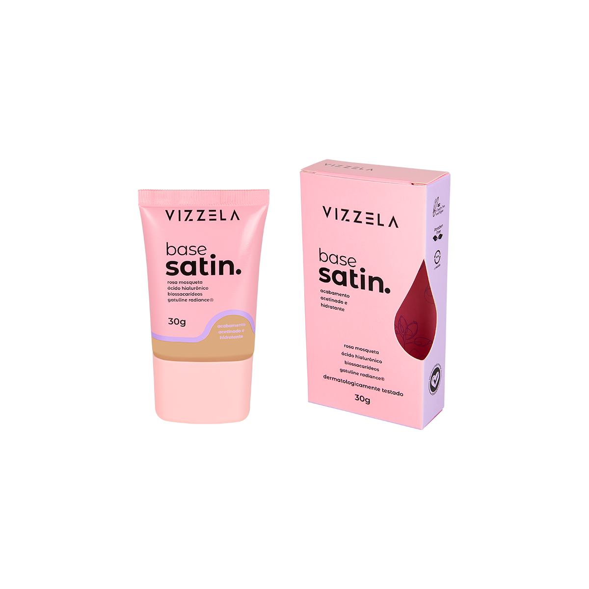 7908517900154 Base Líquida Satin - Vizzela - Cor 06 - Imagem 1