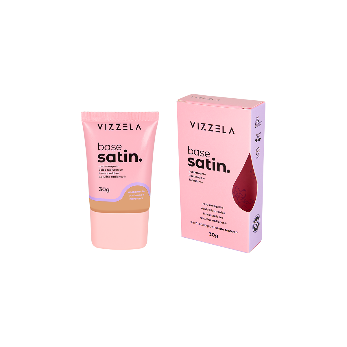 7908517900185 Base Líquida Satin - Vizzela - Cor 09 - Imagem 1