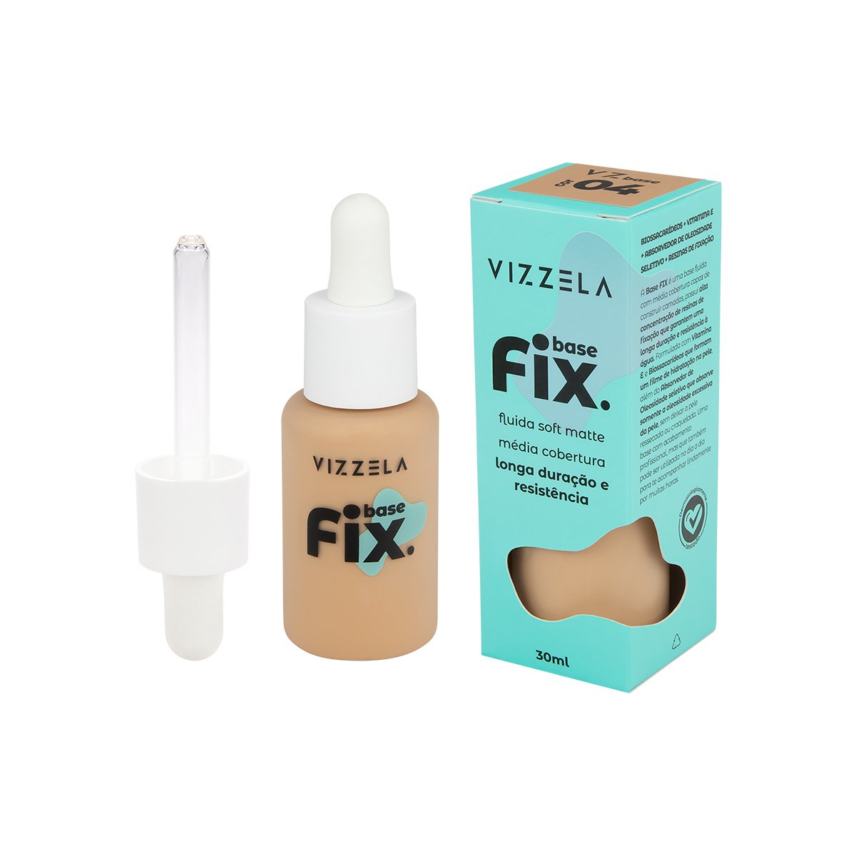 7908517901762 Base Líquida Fix - Vizzela - Cor 04 - Imagem 1