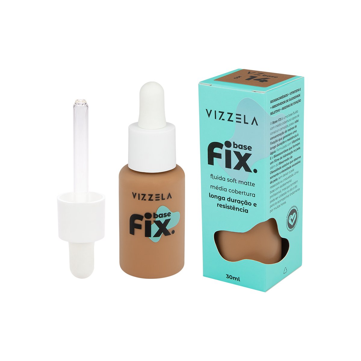 7908517901861 Base Líquida Fix - Vizzela - Cor 14 - Imagem 1