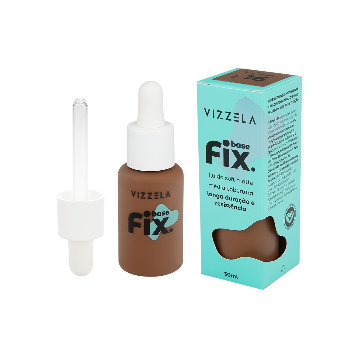 7908517901885 Base Líquida Fix - Vizzela - Cor 16 - Imagem 1