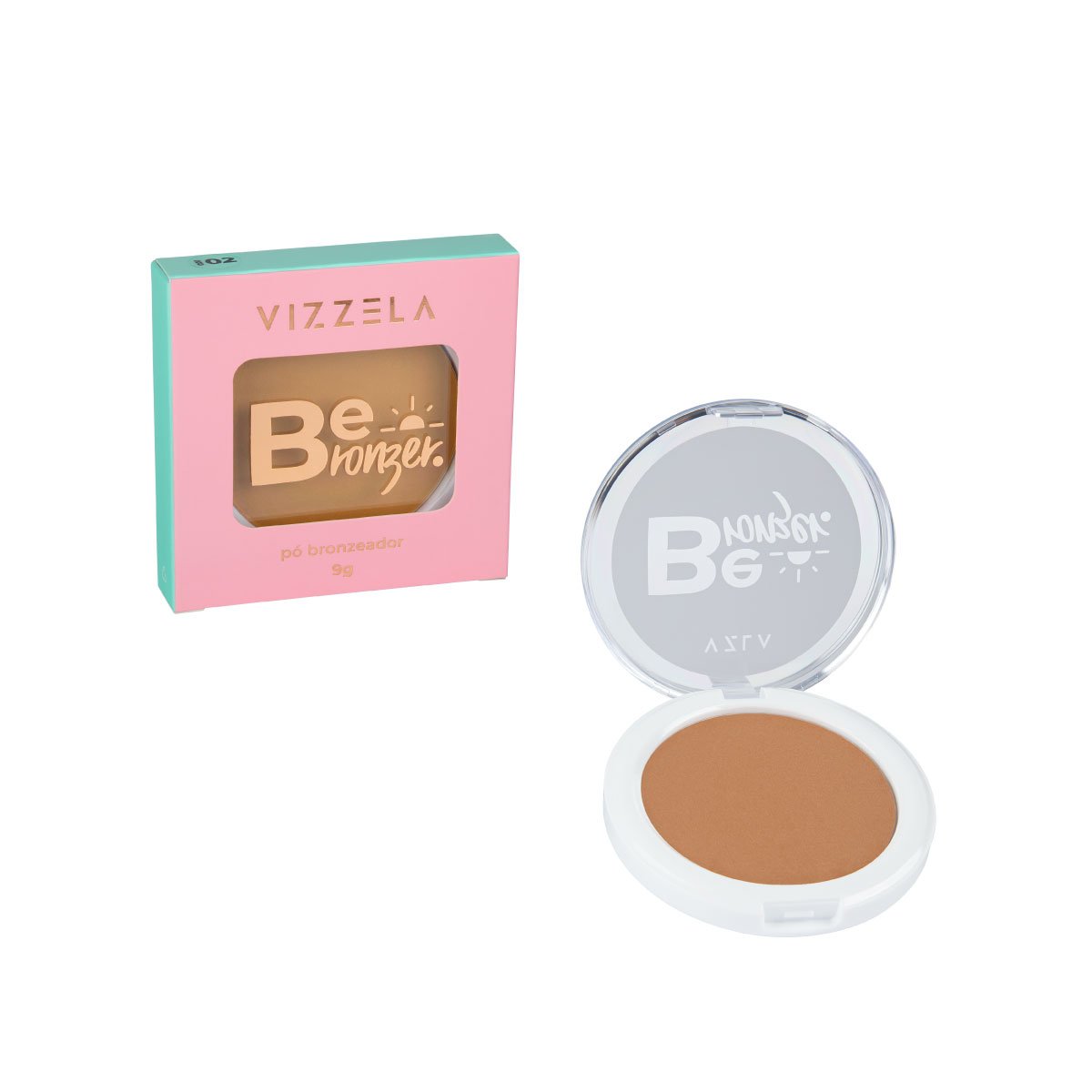7908517902110 Pó Bronzeador Be Bronzer - Vizzela - Cor 02 - Sunny - Imagem 1