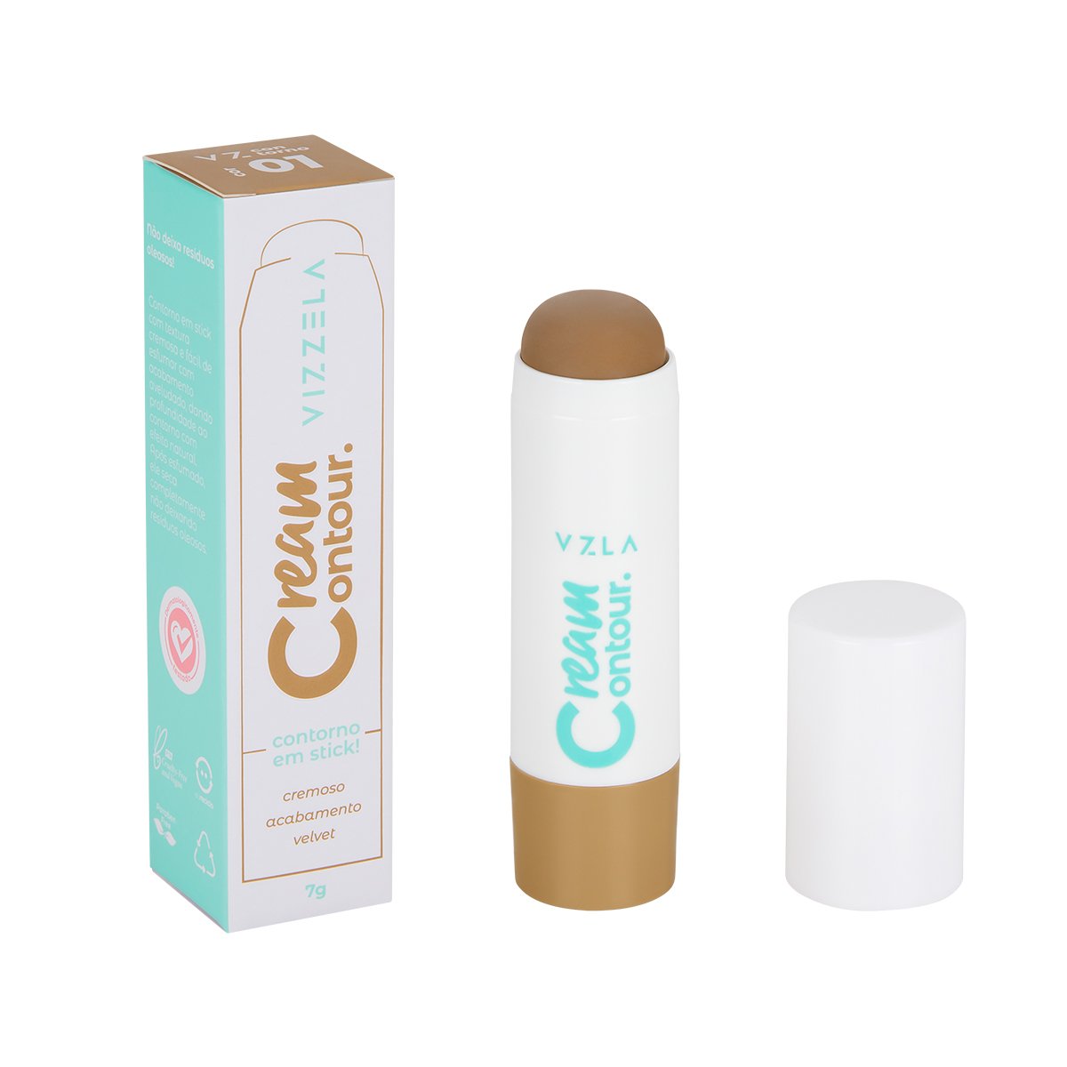 7908517902363 Cream Contour Contorno Em Stick - Vizzela - Cor 01 - Imagem 1